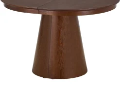 Mesa de jantar extensível para 4 a 10 pessoas com folheado de freixo - Natural escuro - PRISLA