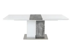 Mesa de jantar extensível 6 a 8 lugares em MDF branco EREN