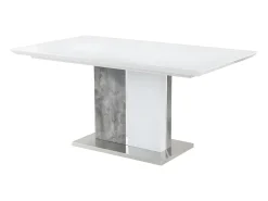 Mesa de jantar extensível 6 a 8 lugares em MDF branco EREN
