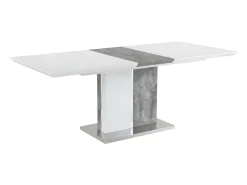 Mesa de jantar extensível 6 a 8 lugares em MDF branco EREN