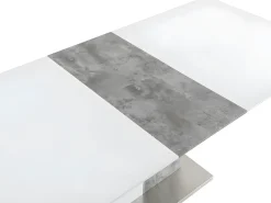Mesa de jantar extensível 6 a 8 lugares em MDF branco EREN