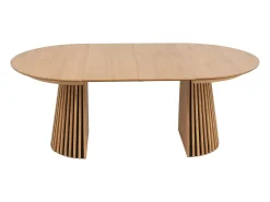 Mesa de jantar extensível 4 a 8 pessoas em carvalho - Natural - CARMIZA