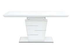 Mesa de jantar extensível AMELLE para 6 a 8 pessoas, laqueada branca.