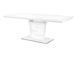 Mesa de jantar extensível AMELLE para 6 a 8 pessoas, laqueada branca.