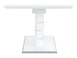 Mesa de jantar extensível AMELLE para 6 a 8 pessoas, laqueada branca.