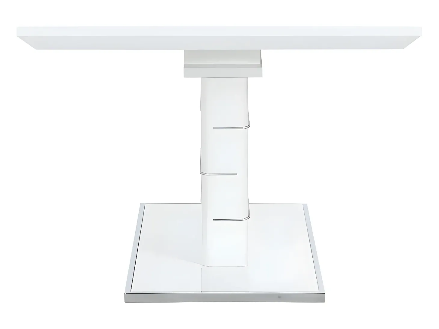 Mesa de jantar extensível AMELLE para 6 a 8 pessoas, laqueada branca.