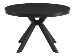 Mesa de jantar extensível 4 a 8 lugares em MDF e aço cor preto - KOMONI