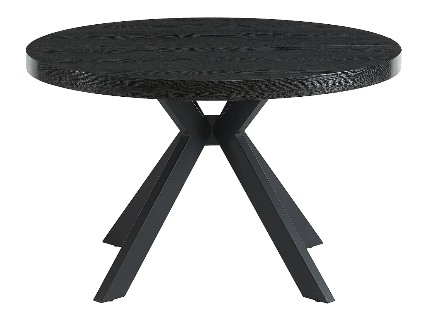 Mesa de jantar extensível 4 a 8 lugares em MDF e aço cor preto - KOMONI