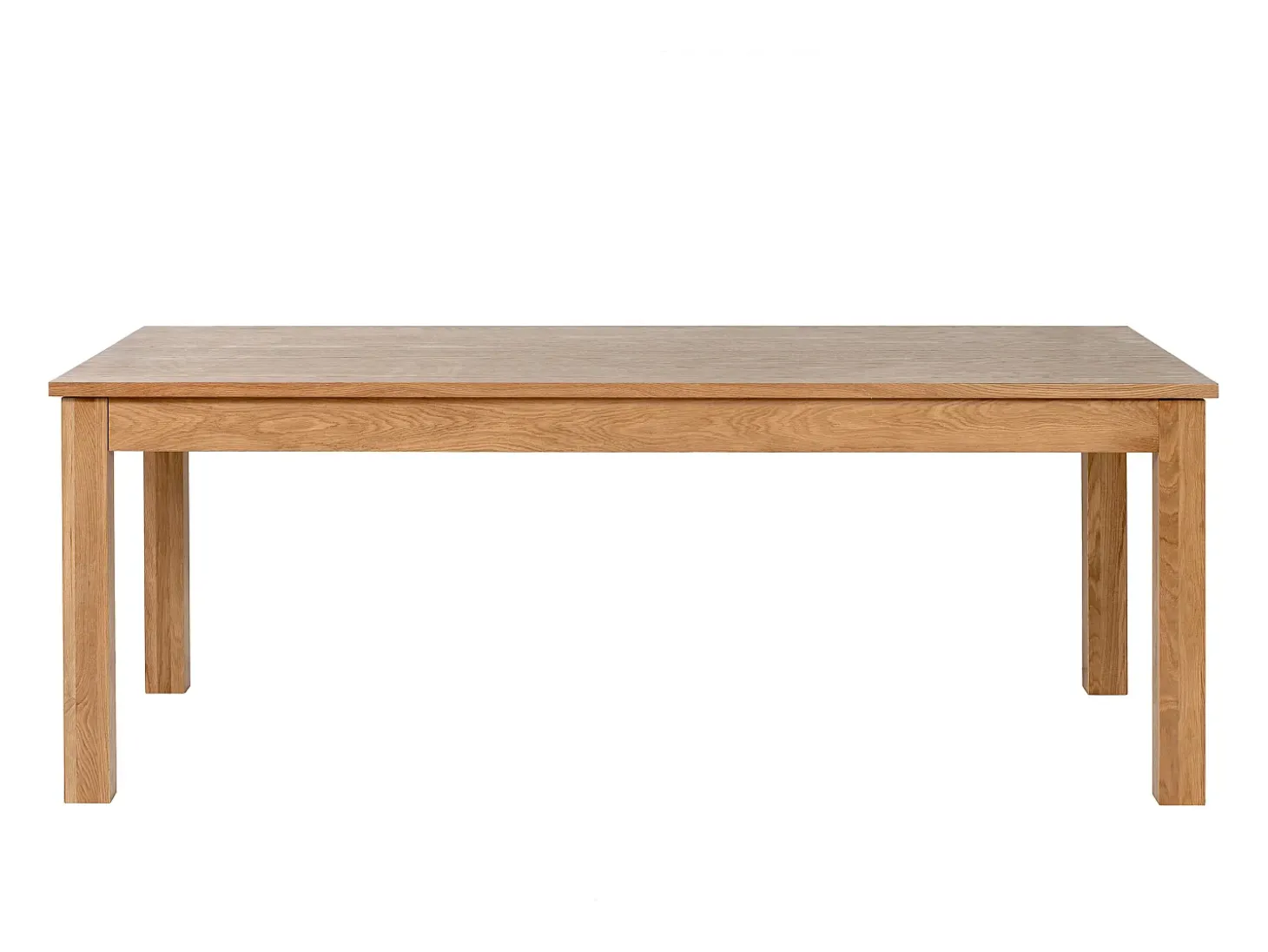 Mesa de jantar extensível 8 a 12 pessoas folheado em carvalho - Natural - FOMIREL