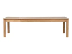 Mesa de jantar extensível 8 a 12 pessoas folheado em carvalho - Natural - FOMIREL