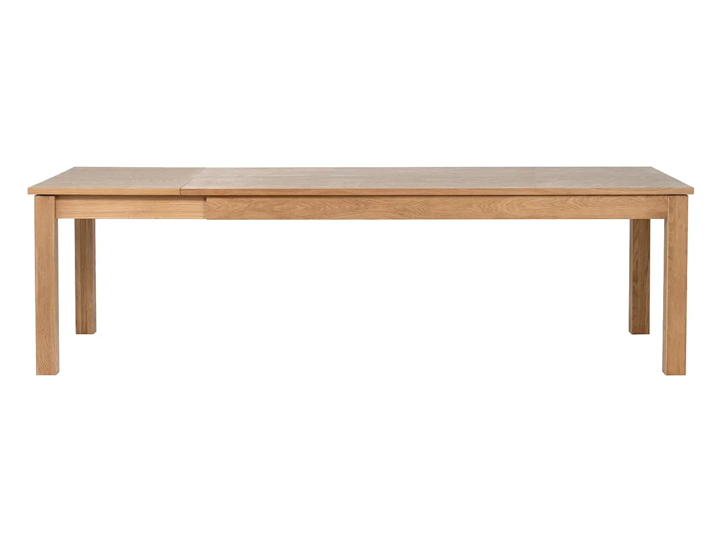 Mesa de jantar extensível 8 a 12 pessoas folheado em carvalho - Natural - FOMIREL