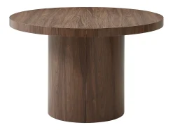 Mesa de jantar extensível para 4 a 12 pessoas em MDF - Castanho natural escuro - SIDRINA