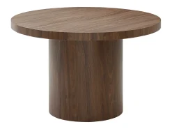 Mesa de jantar extensível para 4 a 12 pessoas em MDF - Castanho natural escuro - SIDRINA