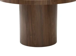 Mesa de jantar extensível para 4 a 12 pessoas em MDF - Castanho natural escuro - SIDRINA