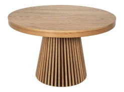 Mesa de jantar extensível para 4 a 6 pessoas com folheado de carvalho - Natural - CARMIZA