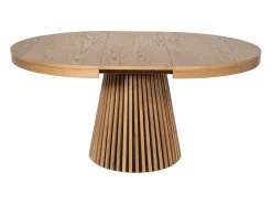 Mesa de jantar extensível para 4 a 6 pessoas com folheado de carvalho - Natural - CARMIZA