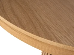 Mesa de jantar extensível para 4 a 6 pessoas com folheado de carvalho - Natural - CARMIZA