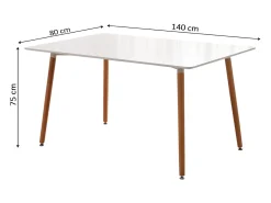 Mesa de Jantar ou Cozinha Nórdica Moritz 140cm Branco