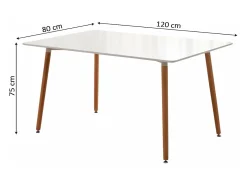 Mesa de Jantar ou Cozinha Nórdica Moritz 120cm Branco