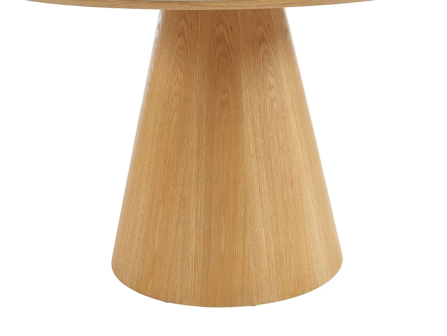 Mesa de jantar para 4 pessoas em cerâmica e folheado - Efeito mármore branco e natural - ANTALIZA