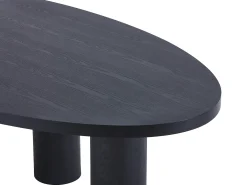 Mesa de jantar para 8 pessoas com folheado de freixo - Preto - FALYN