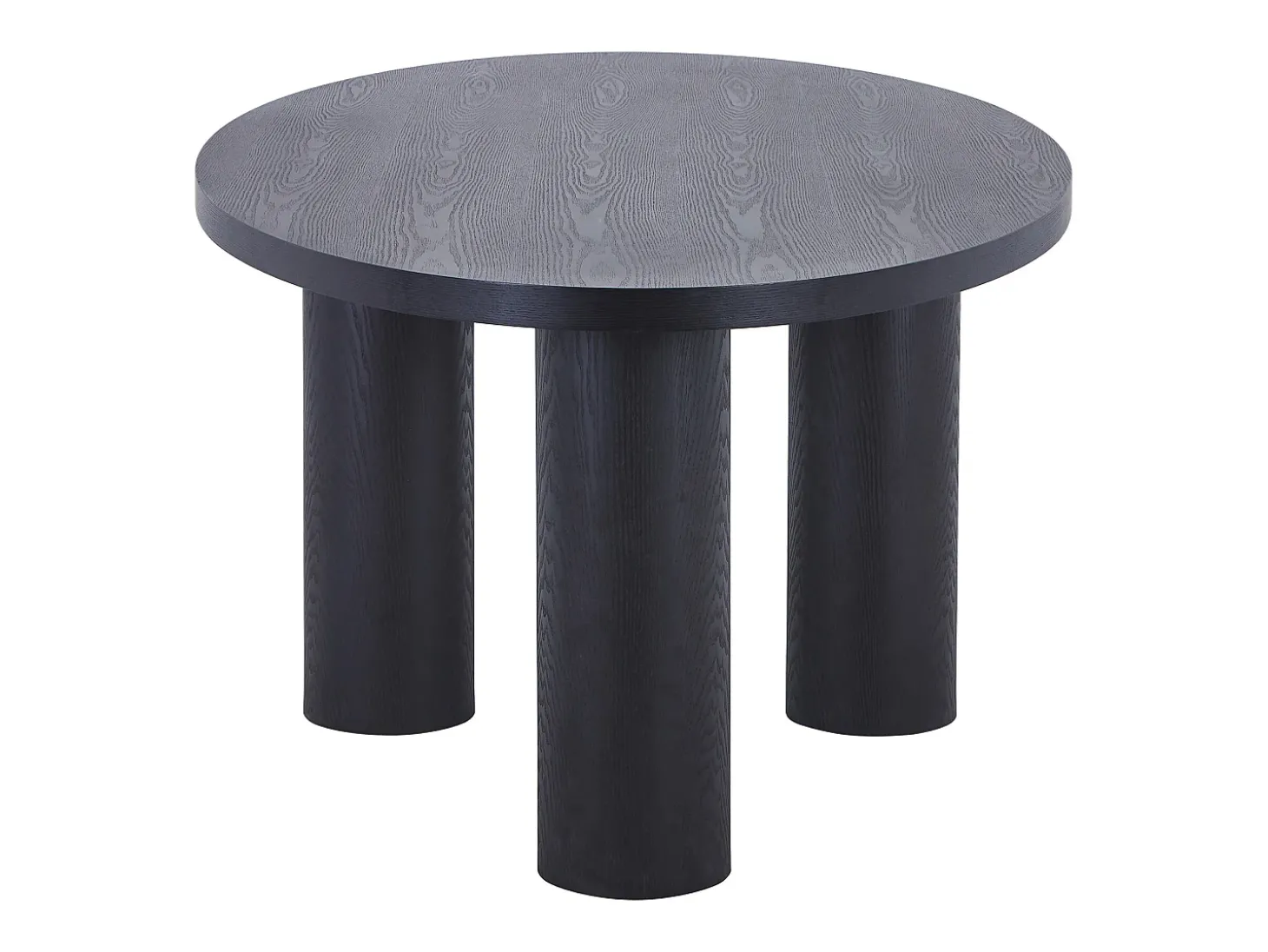 Mesa de jantar para 8 pessoas com folheado de freixo - Preto - FALYN