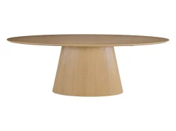 Mesa de jantar para 8 pessoas com revestimento em freixo - Natural claro - ANTELADA