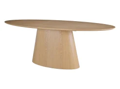 Mesa de jantar para 8 pessoas com revestimento em freixo - Natural claro - ANTELADA
