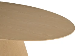 Mesa de jantar para 8 pessoas com revestimento em freixo - Natural claro - ANTELADA