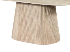Mesa de jantar para 8 pessoas em mármore artificial - Efeito travertino bege - TIFULI