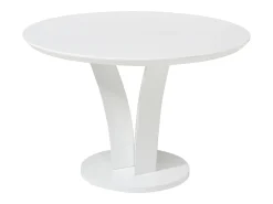 Mesa de jantar redonda 4 lugares em MDF lacado a branco - VIALETA
