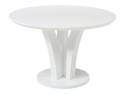 Mesa de jantar redonda 4 lugares em MDF lacado a branco - VIALETA