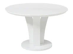 Mesa de jantar redonda 4 lugares em MDF lacado a branco - VIALETA