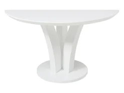 Mesa de jantar redonda 4 lugares em MDF lacado a branco - VIALETA