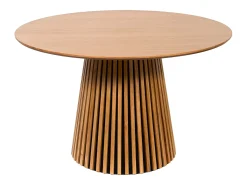 Mesa de jantar redonda para 4 pessoas em carvalho - Natural - CARMIZA