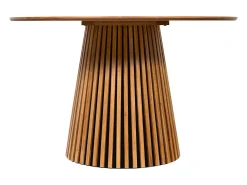 Mesa de jantar redonda para 4 pessoas em carvalho - Natural - CARMIZA
