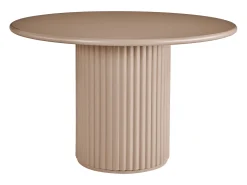 Mesa de jantar redonda para 4 pessoas em MDF - Castanha - TAMARZO
