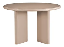 Mesa de jantar redonda para 4 pessoas em MDF - Castanho - LUKAVO