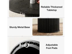 Mesa de jantar redonda para 4-6 pessoas, mesa de cozinha circular moderna de 120 cm