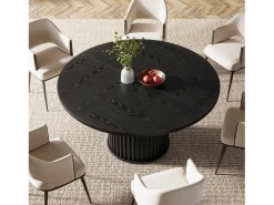 Mesa de jantar redonda para 4-6 pessoas, mesa de cozinha circular moderna de 120 cm
