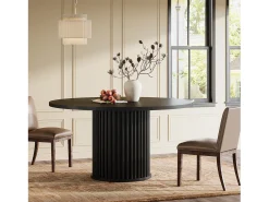 Mesa de jantar redonda para 4-6 pessoas, mesa de cozinha circular moderna de 120 cm
