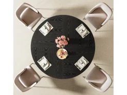 Mesa de jantar redonda para 4-6 pessoas, mesa de cozinha circular moderna de 120 cm