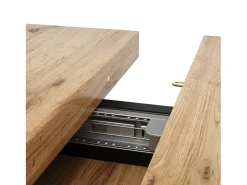 Mesa de jantar retrátil 158,5 x 80 cm - 6 a 8 pessoas - MDF - Natural