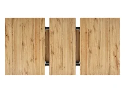 Mesa de jantar retrátil 158,5 x 80 cm - 6 a 8 pessoas - MDF - Natural