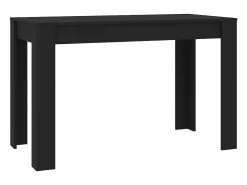 Mesa de jantar 120x60x76 cm derivados de madeira preto