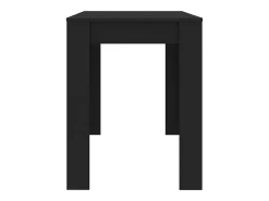 Mesa de jantar 120x60x76 cm derivados de madeira preto