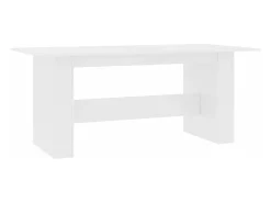 Mesa de jantar 180x90x76 cm derivados de madeira branco