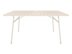 Mesa de jardim C160 cm metal bege - MIRMANDE de MYLIA