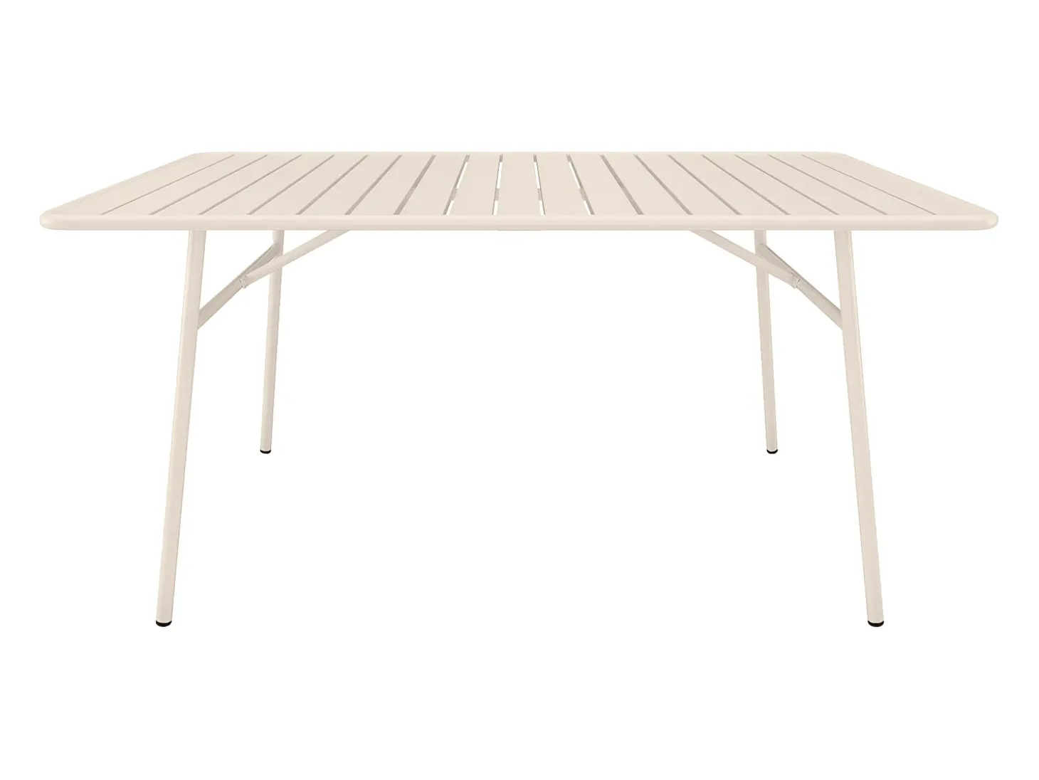 Mesa de jardim C160 cm metal bege - MIRMANDE de MYLIA