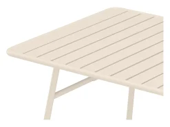 Mesa de jardim C160 cm metal bege - MIRMANDE de MYLIA